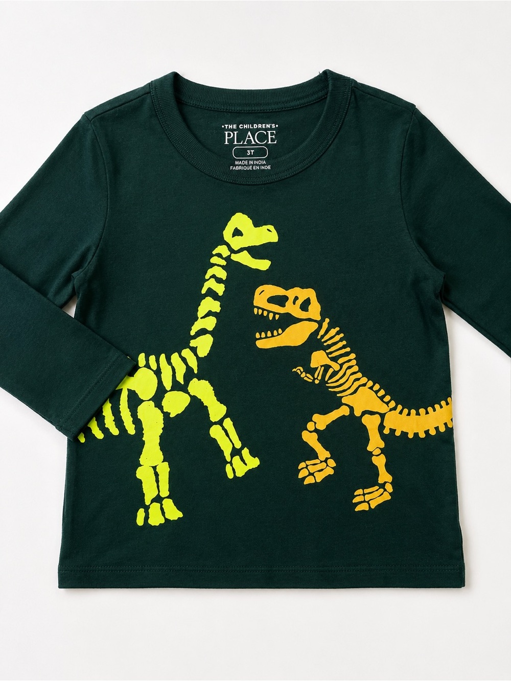 Dino skeletons long sleeve toddler shirt